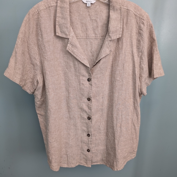 Reitmans Tops - Reitmans Beige Button-Up Blouse